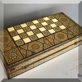 Z02. Marquetry chess and backgammon board. 